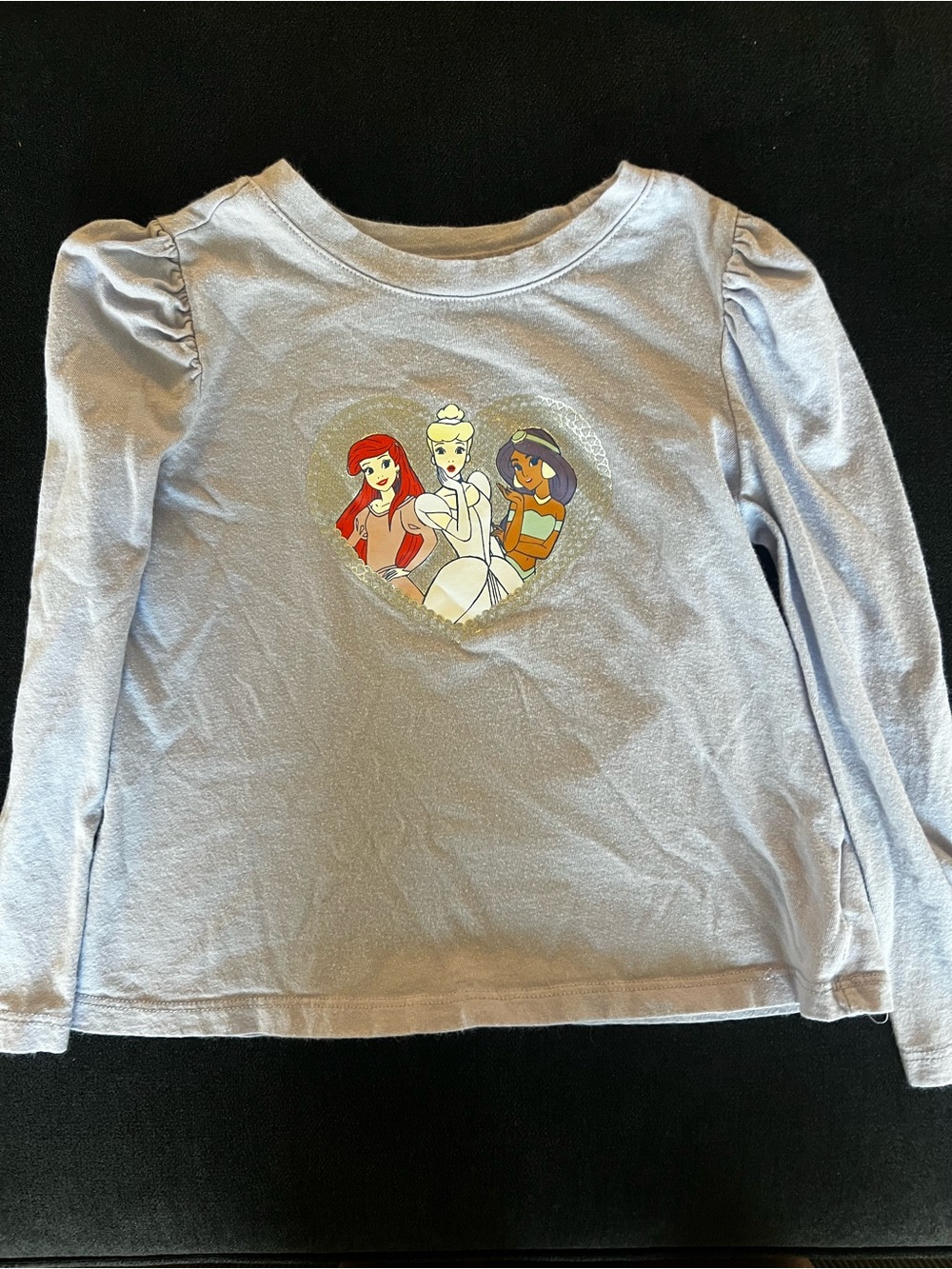 GAP - Disney Lilac Long Sleeve Tee with Princess Heart Graphic